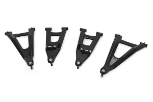 Polaris Ranger Crew XP 1000 Control Arms - Front - Rough Country - Forged 6061 Aluminum, High Clearance, 2-inch Forward Offset, with Ball Joints - Black - '17-'19 Polaris Ranger Crew XP 1000 Control Arms - Front - Rough Country - Forged 6061 Aluminum, High Clearance, 2-inch Forward Offset, with Ball Joints - Black - '17-'19